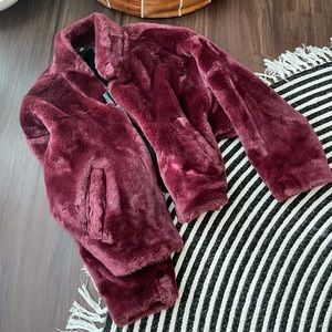 Free People Faux Fur Bomber Coat